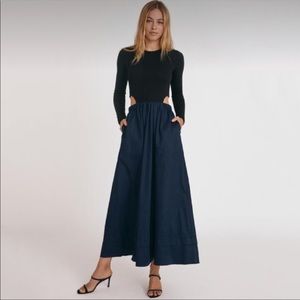 Something Navy NWT Tara Cutout Long Sleeve Dress